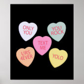 Valentijnsdag Conversation Hearts Poster (Voorkant)