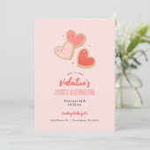 Valentijnsdag Cookie Decorating Party Kaart (Staand voorkant)