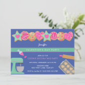 VALENTIJNSDAG COOKIE FEESTUITNODIGING KAART (Staand voorkant)