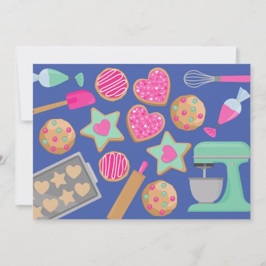 VALENTIJNSDAG COOKIE FEESTUITNODIGING KAART (Achterkant)