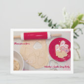 Valentijnsdag Cookie Swap Feestje Kaart (Staand voorkant)