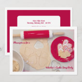 Valentijnsdag Cookie Swap Feestje Kaart (Voorkant / Achterkant)