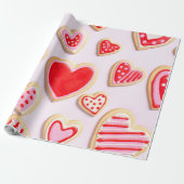 Valentijnsdag Cookies Cadeaupapier (Uitgerold)