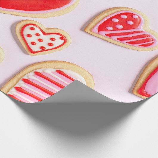 Valentijnsdag Cookies Cadeaupapier (Hoek)