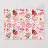 Valentijnsdag Cookies en Cupcakes Briefkaart (Voorkant)