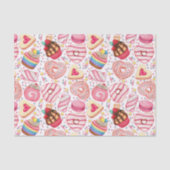 Valentijnsdag Cookies en Cupcakes Tissuepapier (Voorkant)