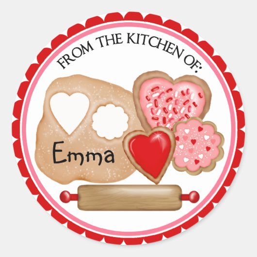 Valentijnsdag Cookies Stickers (Voorkant)