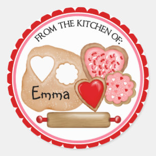 Valentijnsdag Cookies Stickers