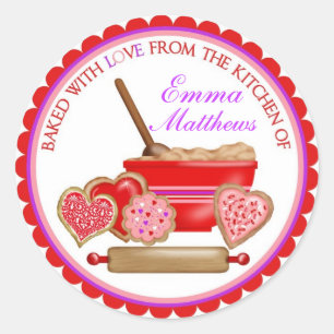 Valentijnsdag Cookies Stickers