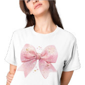 Valentijnsdag Coquette Bow shirt, Roze Bow Shirt
