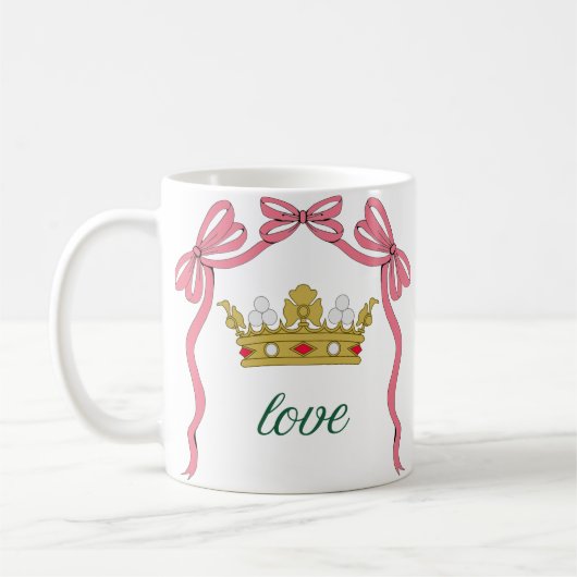 Valentijnsdag Coquette Hart Boog Valentijn Koffiemok (Links)