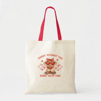 Valentijnsdag Coquette Highland Koe Tote Bag