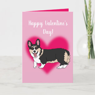 Valentijnsdag Corgi Feestdagen Kaart