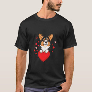 Valentijnsdag Corgi Hart T-shirt