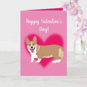 Valentijnsdag Corgi Kaart