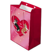 Valentijnsdag Corgi Medium Cadeauzakje (Achterkant Gekanteld)