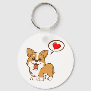 Valentijnsdag Corgi Sleutelhanger