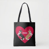 Valentijnsdag Corgi XOXO Tote Bag (Voorkant)