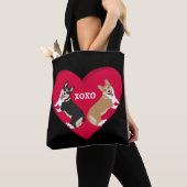 Valentijnsdag Corgi XOXO Tote Bag (Dichtbij)