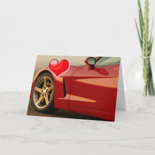 Valentijnsdag Corvette Feestdagen Kaart