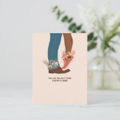 Valentijnsdag Couple in Love Briefkaart (Staand voorkant)