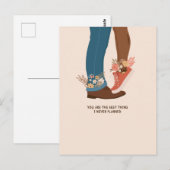 Valentijnsdag Couple in Love Briefkaart (Voorkant / Achterkant)