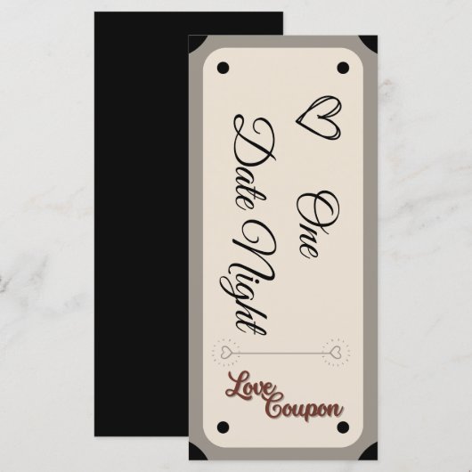 Valentijnsdag Coupon Editable (Voorkant / Achterkant)