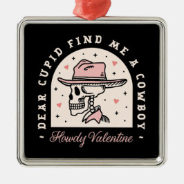 Valentijnsdag cowboy dark romance gothic black metalen ornament