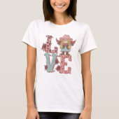 Valentijnsdag Cowgirl Liefde T-shirt (Voorkant)