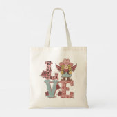 Valentijnsdag Cowgirl Liefde Tote Bag (Achterkant)