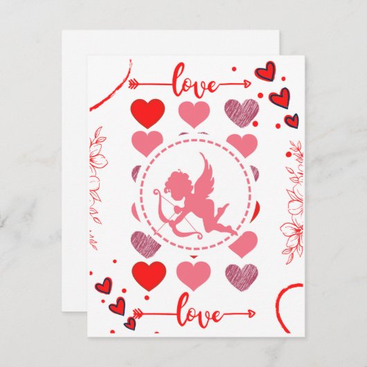 Valentijnsdag-creditcard Feestdagenkaart (Voorkant / Achterkant)