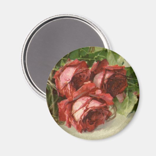  Valentijnsdag, Crimson Red Roses Magneet (Voorkant / Achterkant)