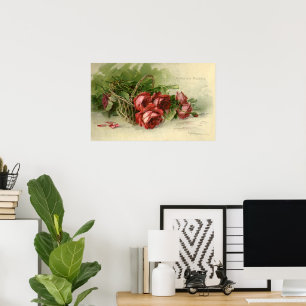  Valentijnsdag, Crimson Red Roses Poster