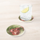 Valentijnsdag, Crimson Red Roses Zandsteen Onderzetter (Zijkant)