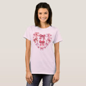Valentijnsdag Croquette Bow Heart T-shirt (Voorkant volledig)