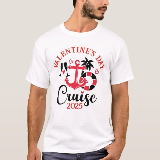 Valentijnsdag Cruise Aangepaste datum Jaar T-shirt (Voorkant)