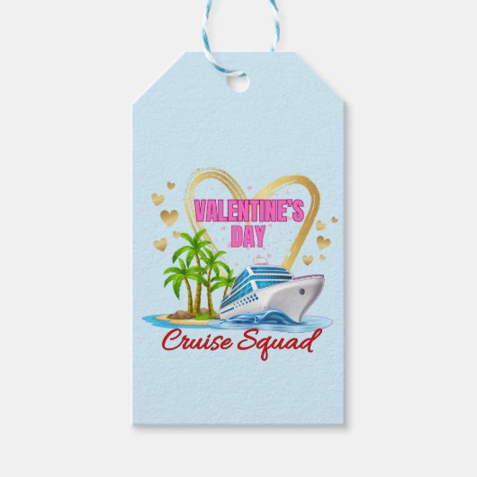 Valentijnsdag Cruise Squad Vakantie Reizen Match Cadeaulabel (Voorkant)