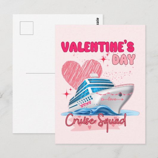 Valentijnsdag Cruise Squad vakantiegroep Matchi Briefkaart (Voorkant / Achterkant)