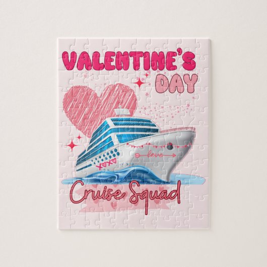 Valentijnsdag Cruise Squad vakantiegroep Matchi Legpuzzel (Verticaal)