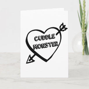 Valentijnsdag Cuddle Monster Feestdagen Kaart