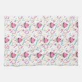 Valentijnsdag Cupcake Bakery Whisk Theedoek (Horizontaal)