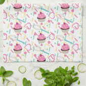 Valentijnsdag Cupcake Bakkerij Garde Theedoek (Gevouwen)