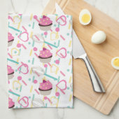 Valentijnsdag Cupcake Bakkerij Garde Theedoek (Quarter Fold)