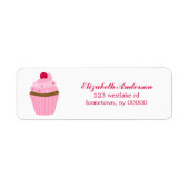 Valentijnsdag Cupcake Etiket (Voorkant)