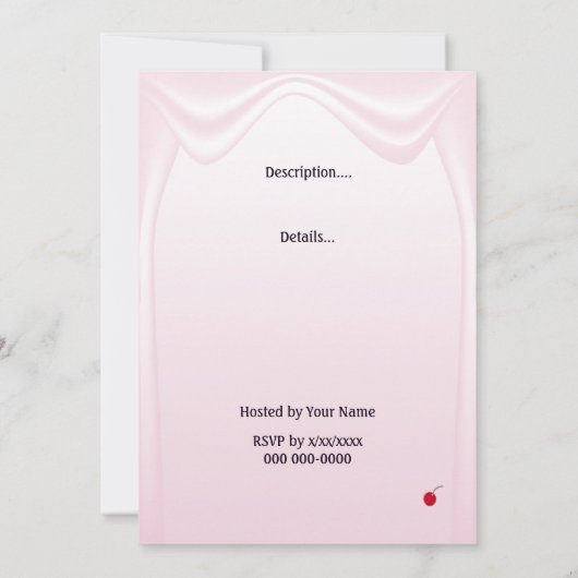 Valentijnsdag Cupcake Party Uitnodiging (Achterkant)