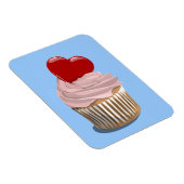 Valentijnsdag cupcake premium magneet (Rechterzijde)