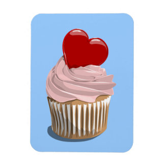 Valentijnsdag cupcake premium magneet