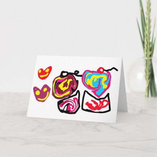 valentijnsdag cupcakes kaart (Voorkant)