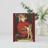  Valentijnsdag Cupid, Angels Burning Love Feestdagenkaart (Staand voorkant)