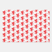 Valentijnsdag Cupid Arrow Harten rood wit Inpakpapier Vel (Voorkant)